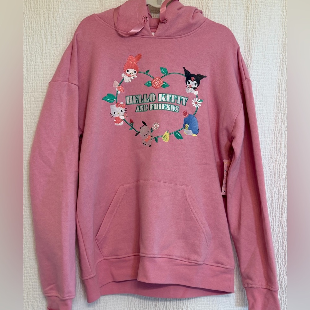 Hello Kitty & Friends Pink Hoodie | Sanrio Graphic Pullover | Women’s Size M😻